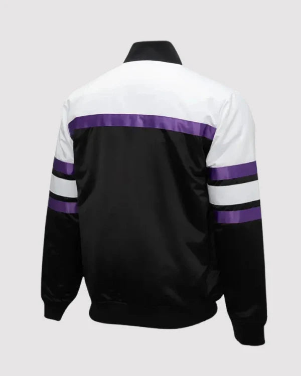 Toronto Raptors Hardwood Classic Script Black Satin Jacket