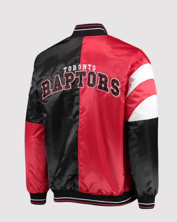 Toronto Raptors NBA 75th Anniversary Black/red Satin Jacket