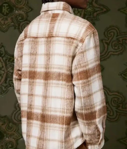 Travis Kelce Heavyweight Brushed Plaid Overshirt