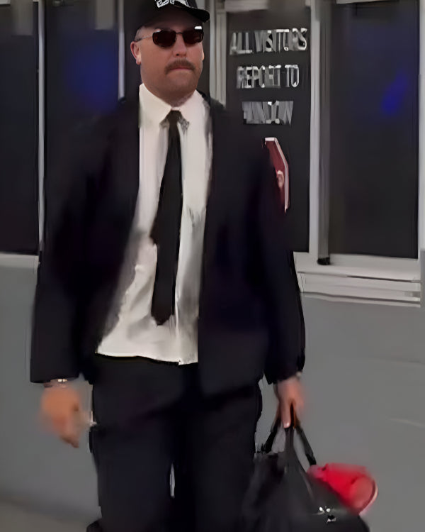 Travis Kelce Chiefs vs Falcons Game Black Suit