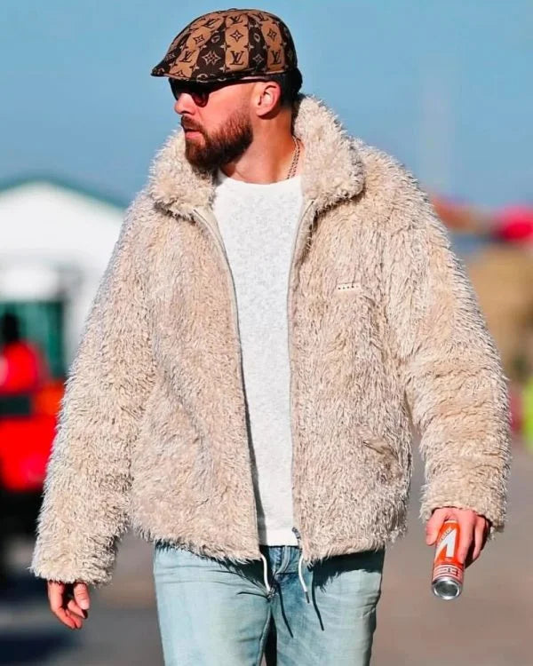 Travis Kelce Fluffy Jacket