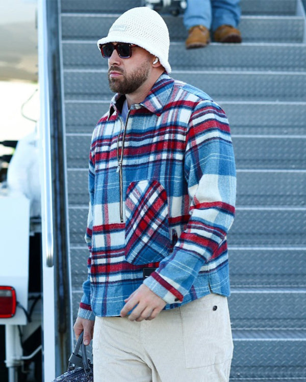 Chiefs Game Travis Kelce Flannel Shirt