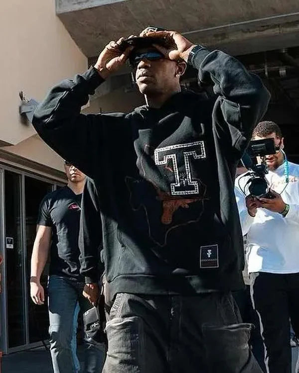 Travis Scott University Of Texas Black Hoodie