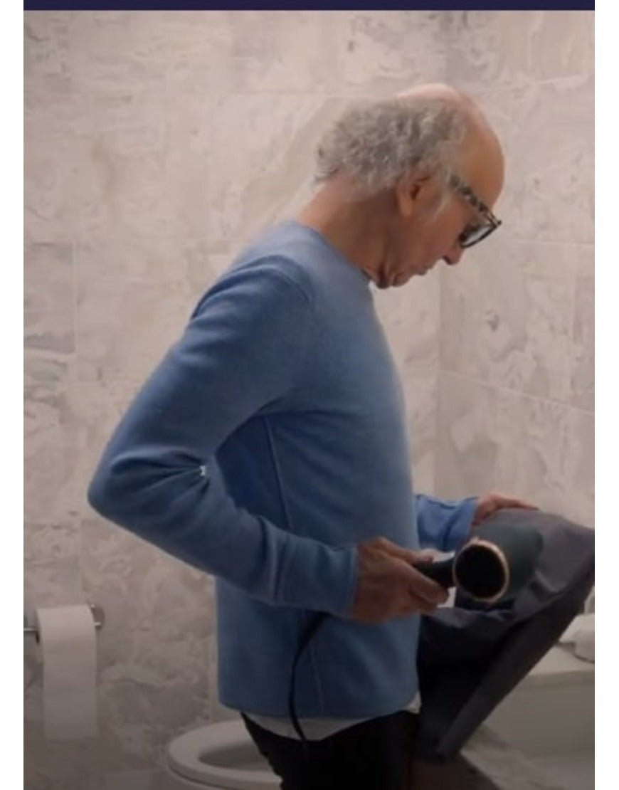 Curb Your Enthusiasm S12 Larry David Light Blue Sweater