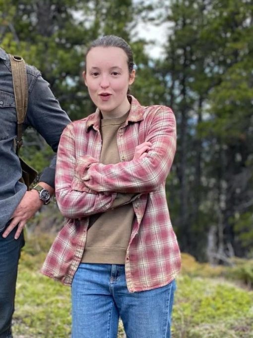 The Last Of Us Tv Series Bella Ramsey Pink Plaid Shirt
