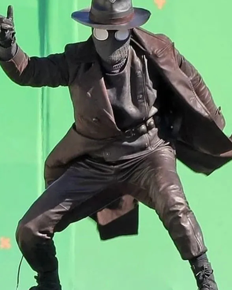 TvSeriesSpiderNoirSeason12025PeterParkerBrownLeatherTrenchCoat