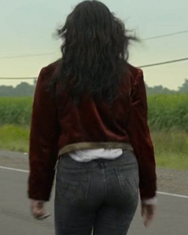 TwistedMetal2023StephanieBeatrizMaroonVelvetBlazer
