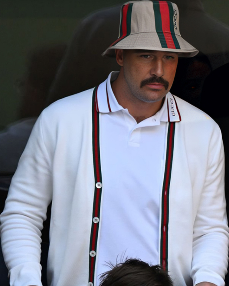 Travis Kelce US Open 2024 White Cardigan