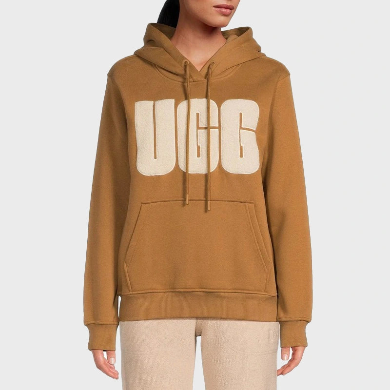 UGG Rey Fuzzy Logo Hoodie
