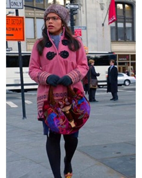 Ugly Betty S04 America Ferrara Pink Embroidered Coat