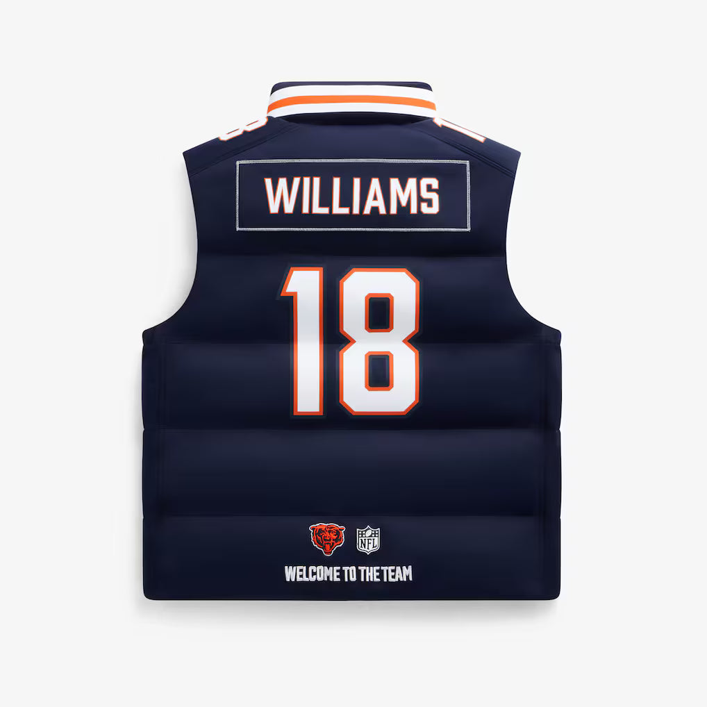 Unisex Caleb Williams Navy Chicago Bears Player Puffer Vest
