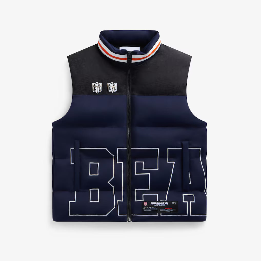 Unisex Navy Chicago Bears Team Puffer Vest