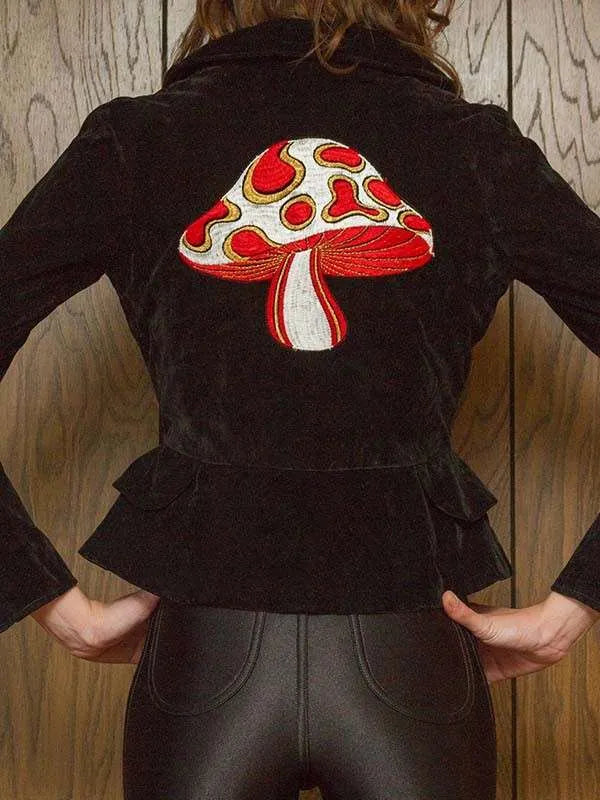 Valentine Red Heart Shape Black Blazer