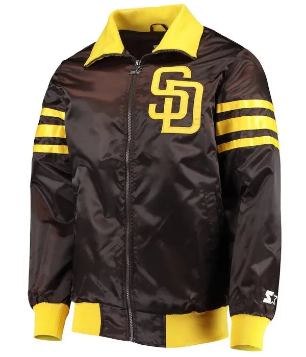Varsity San Diego Padres Full-Zip The Captain II Brown Jacket