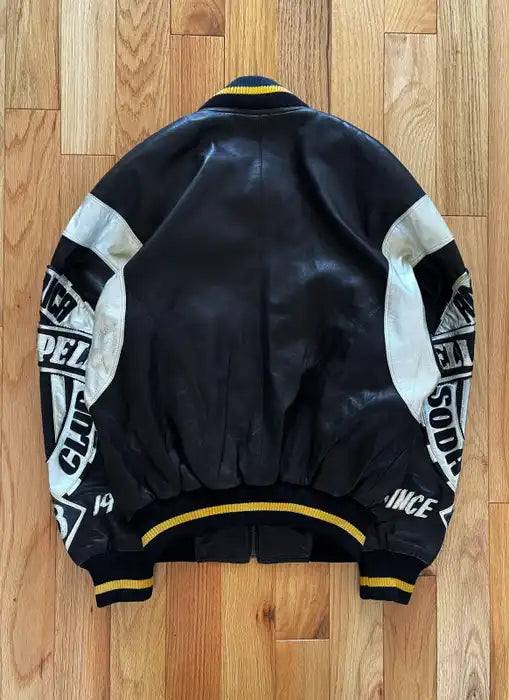 Vintage 1990s Pelle Pelle Soda Club Silver Jacket