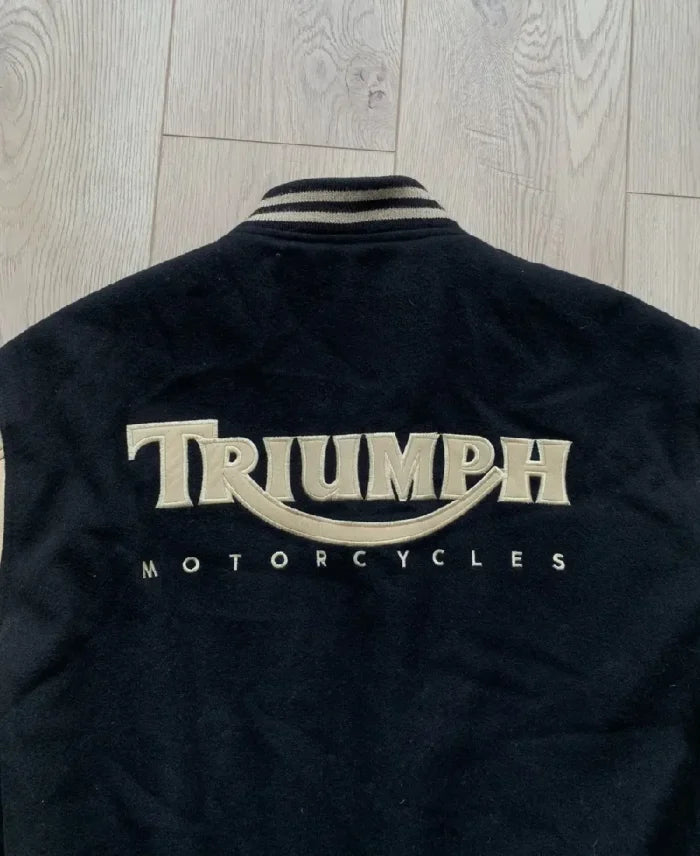 Vintage Triumph Motorcycle Varsity Jacket