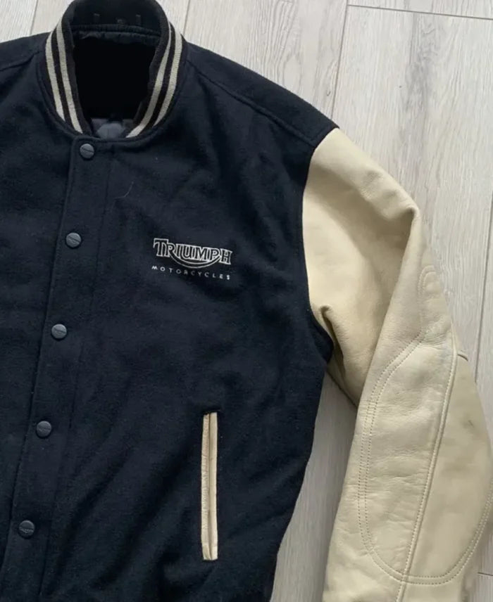 Vintage Triumph Motorcycle Varsity Jacket