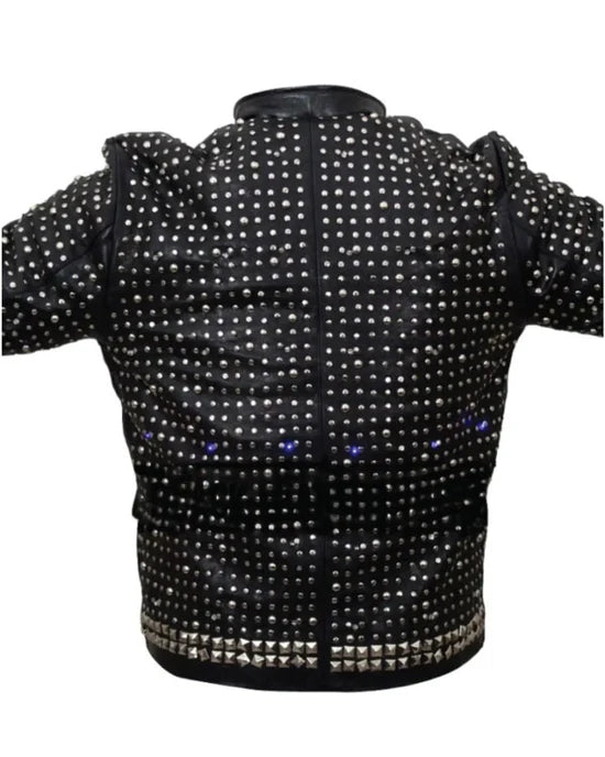 WWE Chris Jericho Sparkle Light Up Leather Jacket