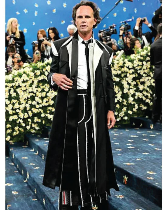 Dallas Jackets - Walton Goggins Met Gala 2025 Black Long Coat