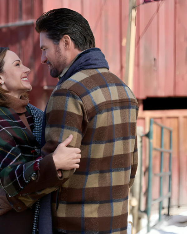 WarrenChristieOurHolidayStory2024DaveAmmerBrownPlaidJacket
