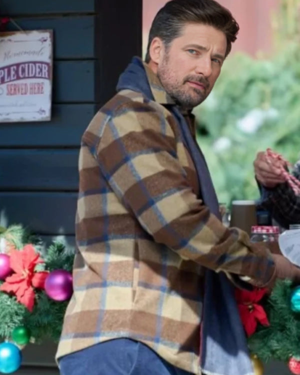 WarrenChristieOurHolidayStory2024DaveAmmerBrownPlaidJackets