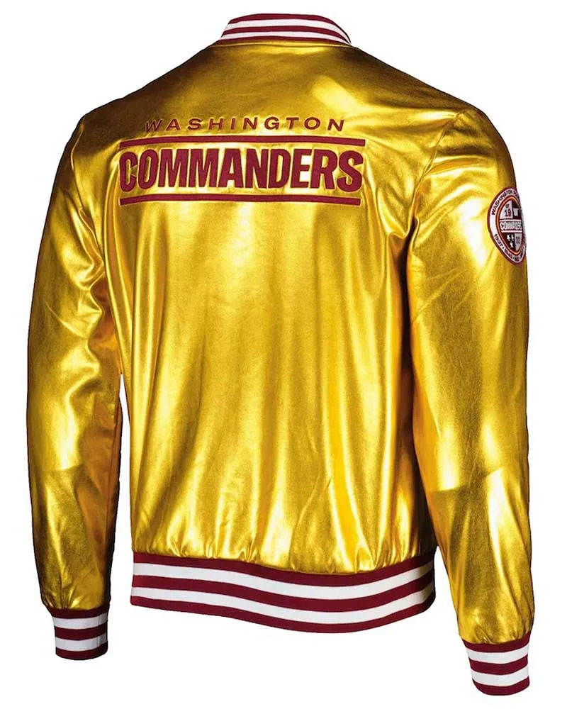 Washington Commanders The Wild Collective Gold Metallic Jacket