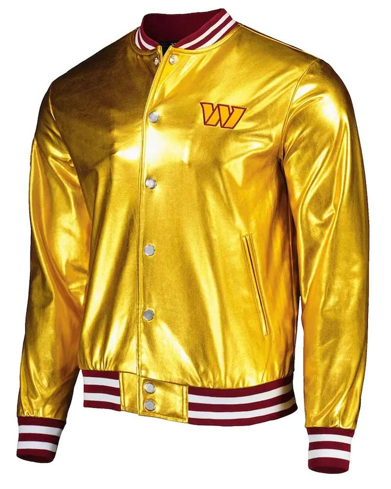 Washington Commanders The Wild Collective Gold Metallic Jacket
