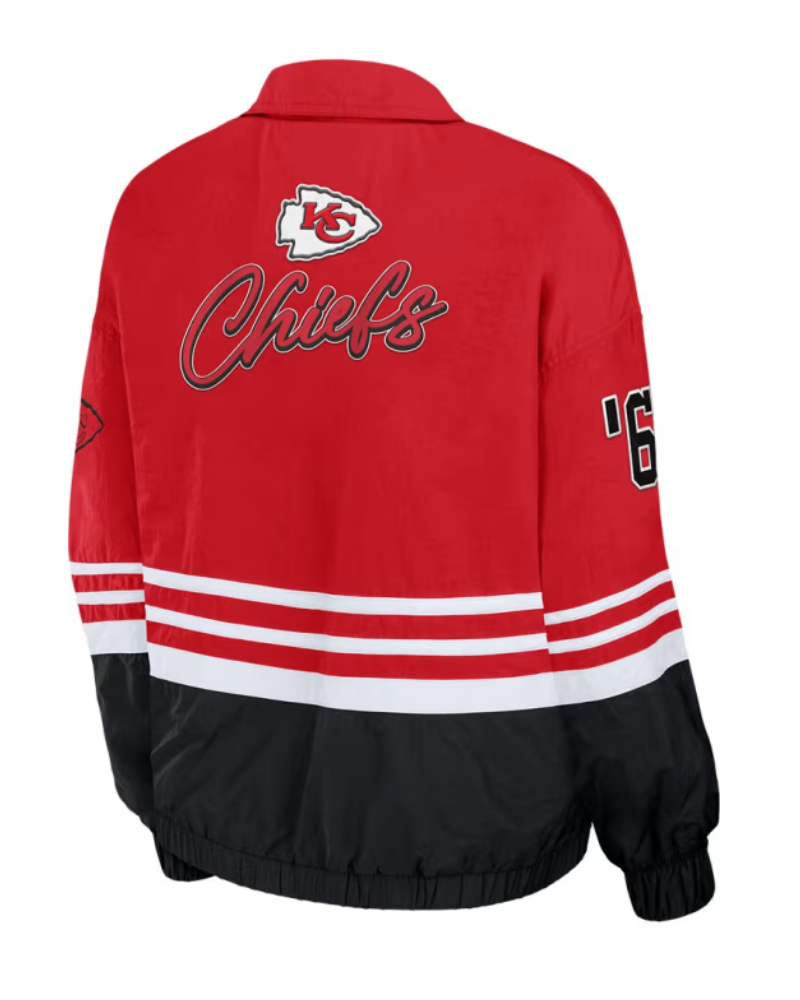 WearByErinAndrewsKansasCityChiefsRedWindbreakerLightweightJacket