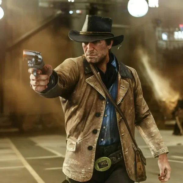 Wes Bentley Yellowstone Jamie Dutton Brown Leather Jacket