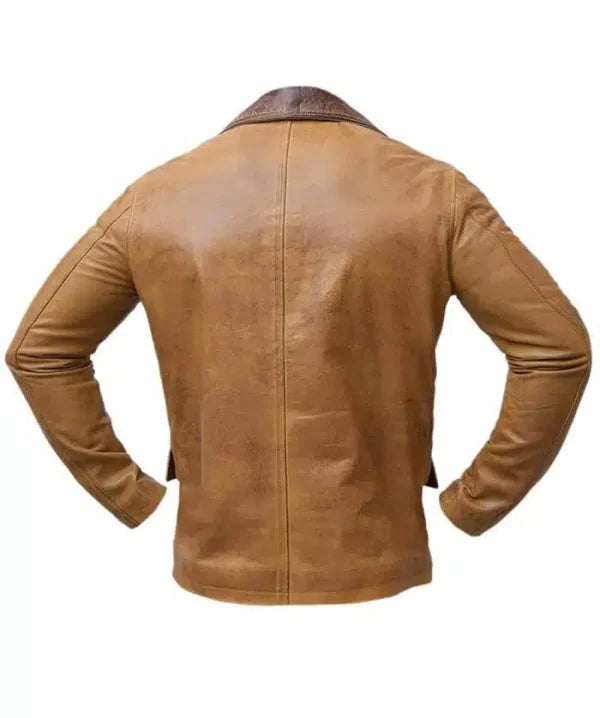 Wes Bentley Yellowstone Jamie Dutton Brown Leather Jacket