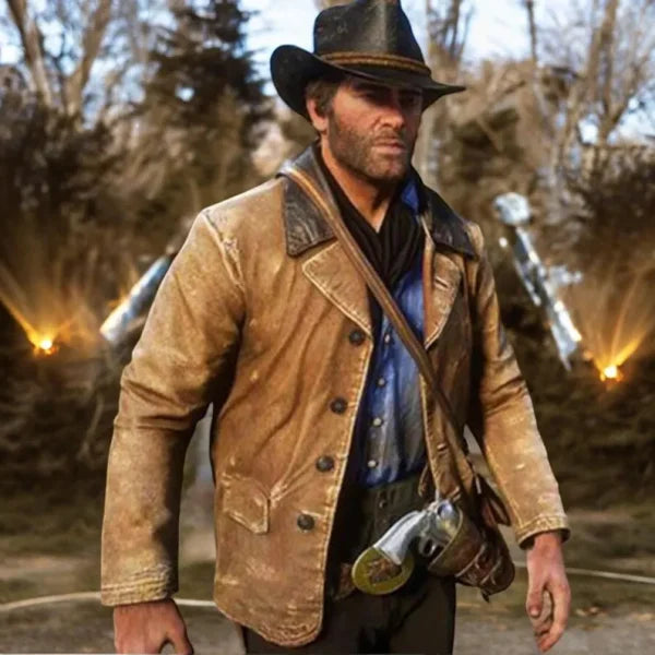Wes Bentley Yellowstone Jamie Dutton Brown Leather Jacket