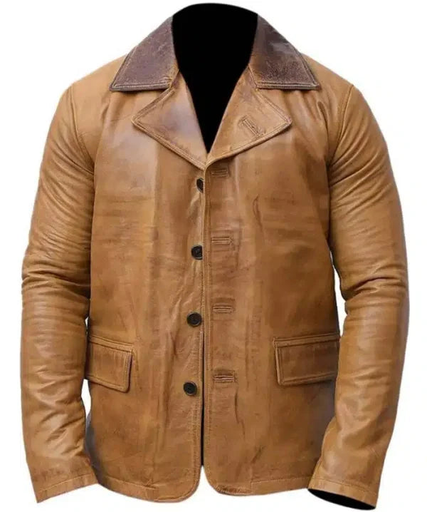 Wes Bentley Yellowstone Jamie Dutton Brown Leather Jacket