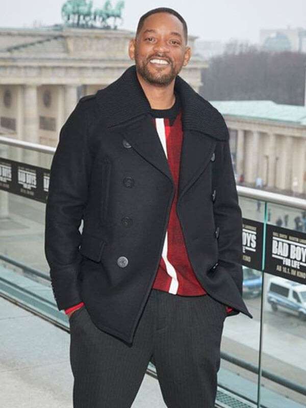 Bad Boys For Life Event Will Smith Black Pea Coat