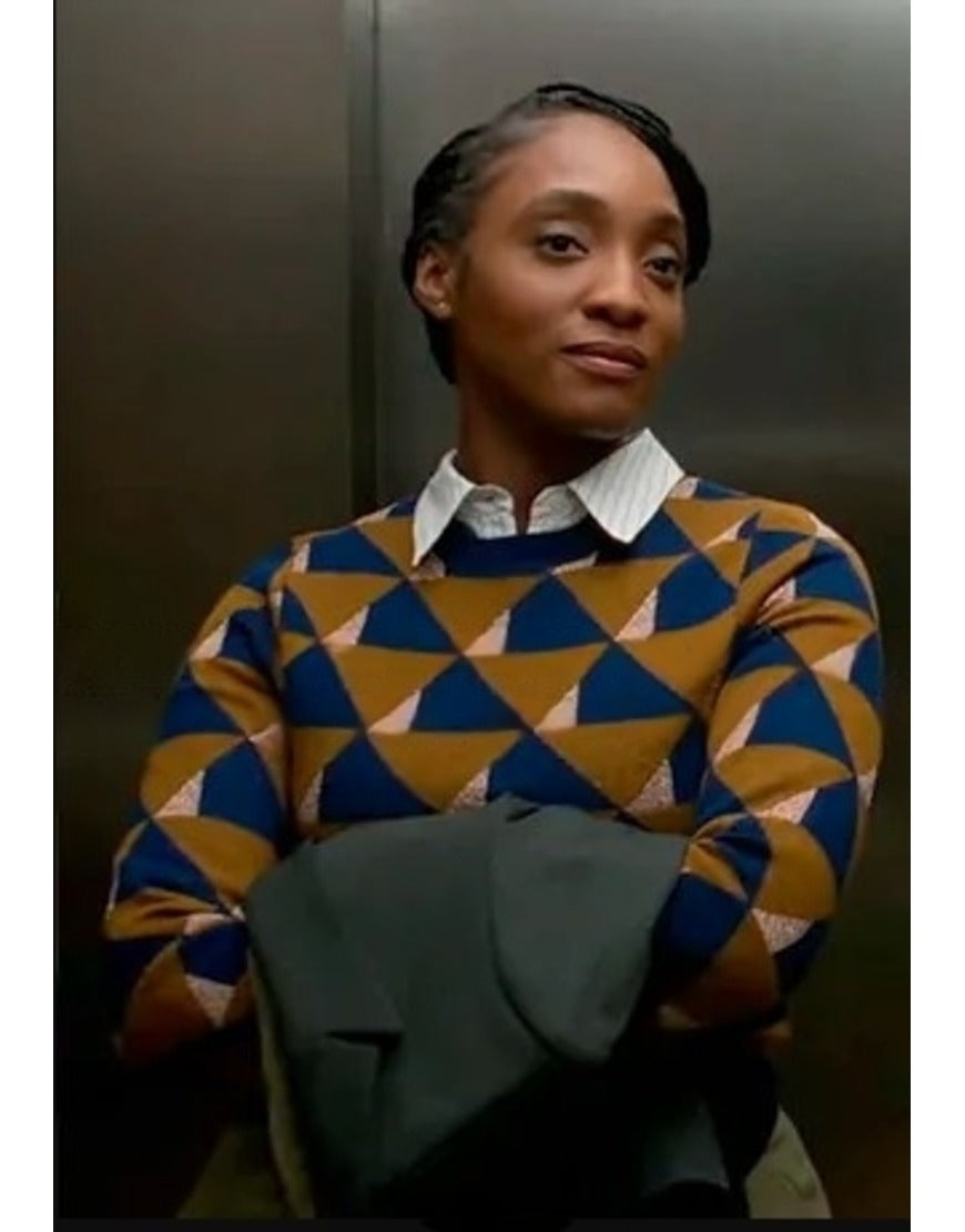 Will Trent S03 Iantha Richardson Geometric Print Sweater