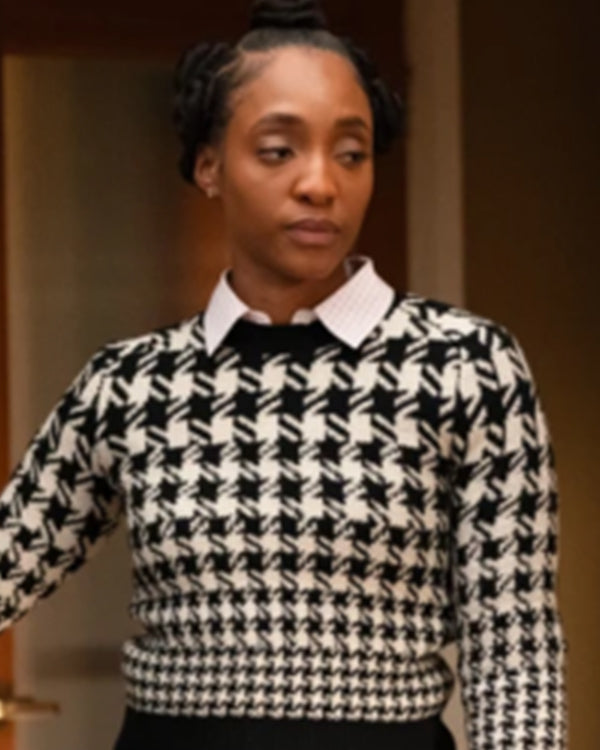 Will Trent S03 Iantha Richardson Houndstooth Sweater