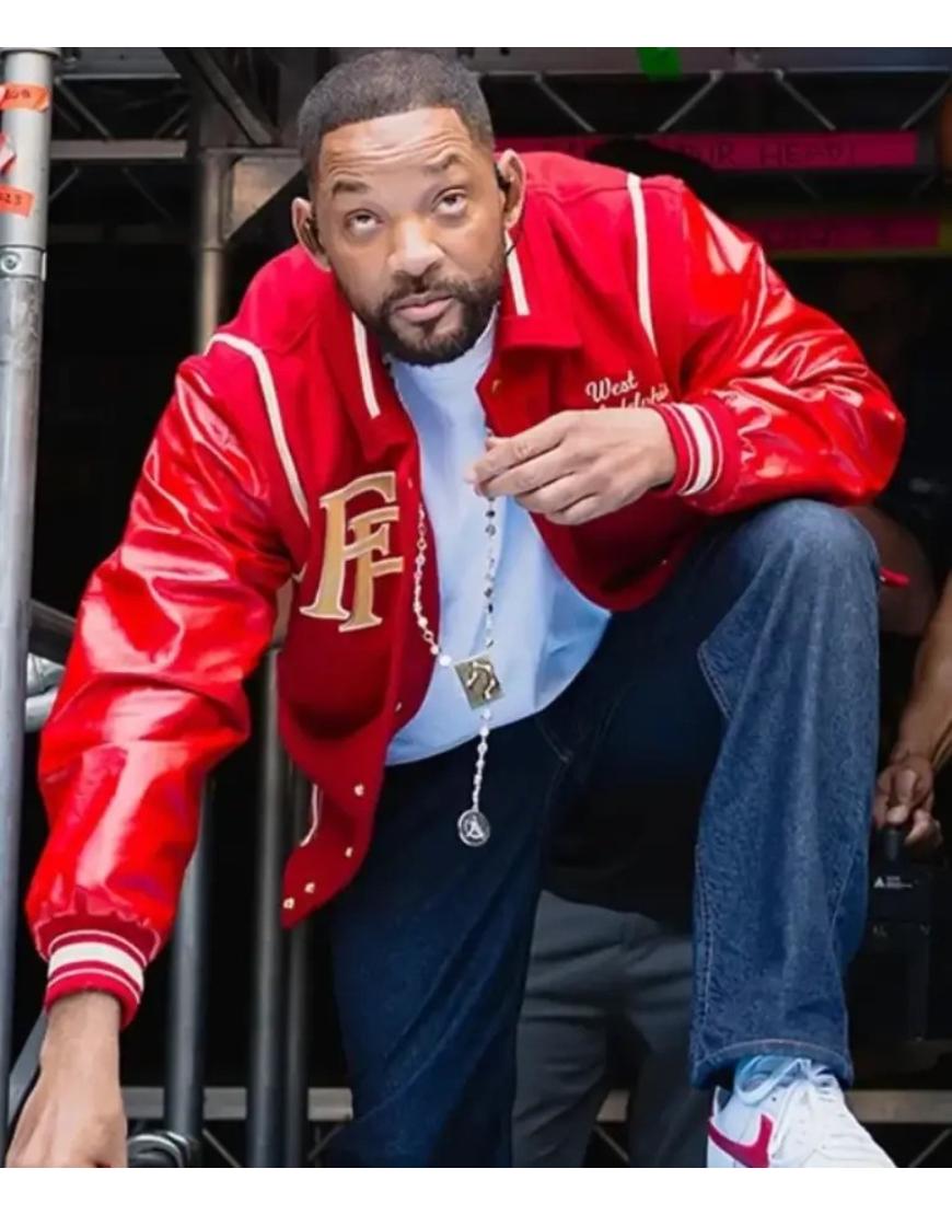 Will Smith Summertime Ball 2025 Red Varsity Jacket