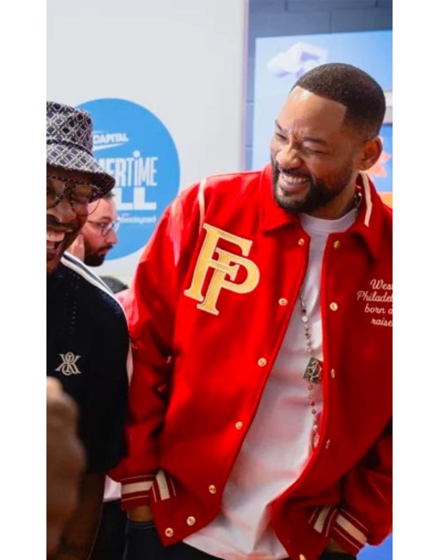 Will Smith Summertime Ball 2025 Red Varsity Jacket