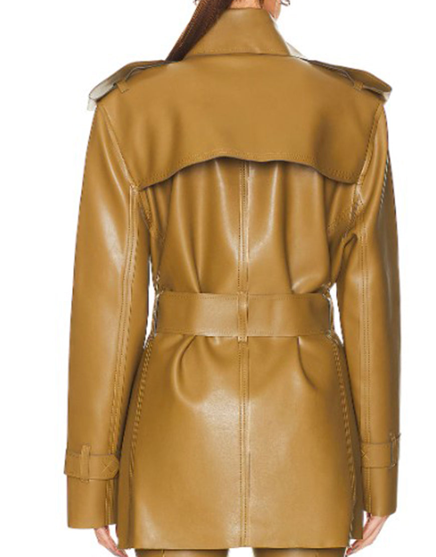 Will Trent S03 Iantha Richardson Leather Trench Coat