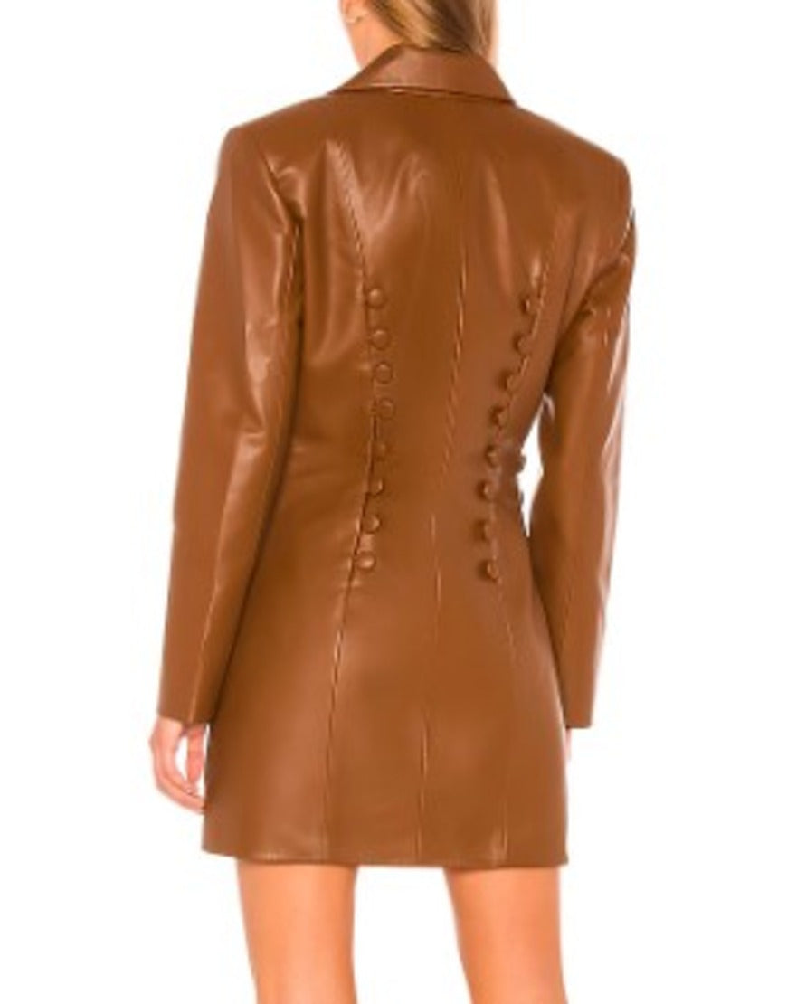 Will Trent S03 Sonja Sohn Brown Leather Blazer