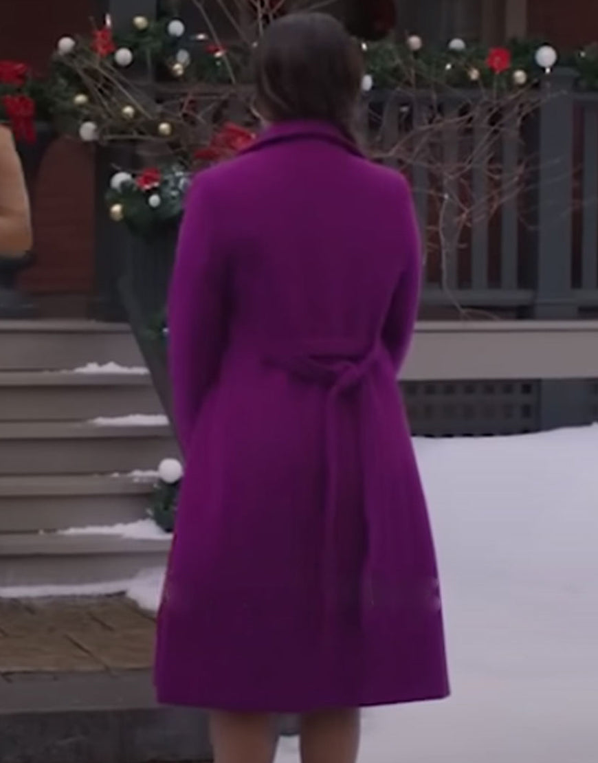 A Christmas Serenade 2023 Skye Townsend Purple Trench Coat
