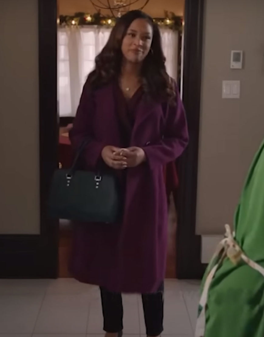 A Christmas Serenade 2023 Skye Townsend Purple Trench Coat