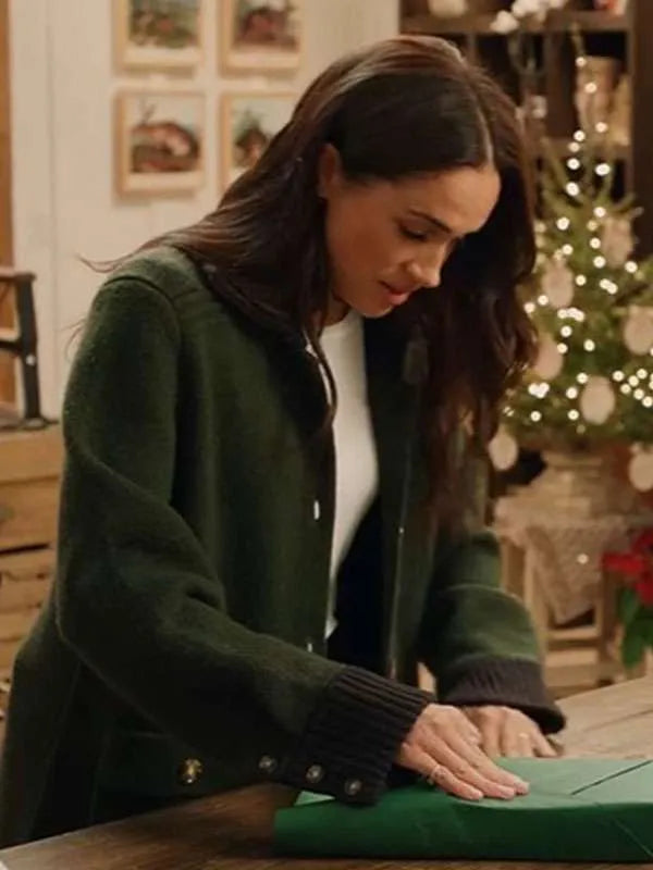 With Love Meghan Holiday Celebration Meghan Markle Green Jacket