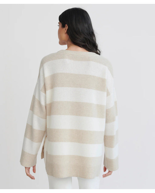 With Love Meghan S01 Meghan Markle Beige Stripe Sweater