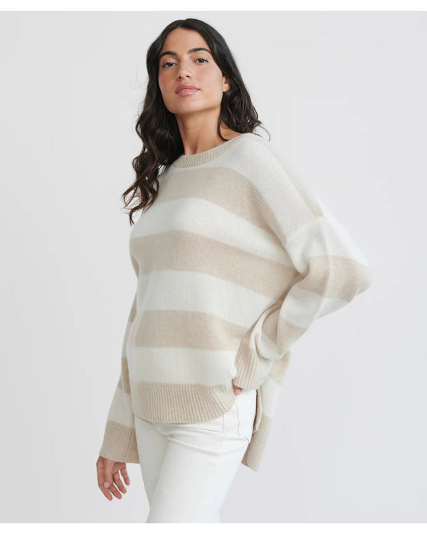 With Love Meghan S01 Meghan Markle Beige Stripe Sweater