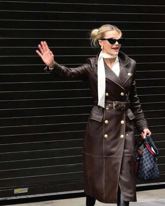 Witney Carso New York City Leather Trench Coat
