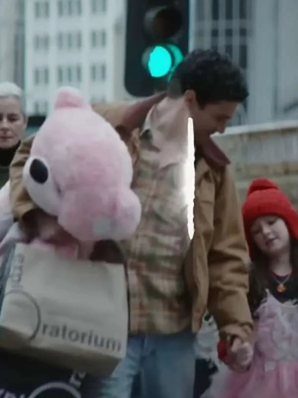 Christopher Abbott Wolf Man 2025 Brown Jacket