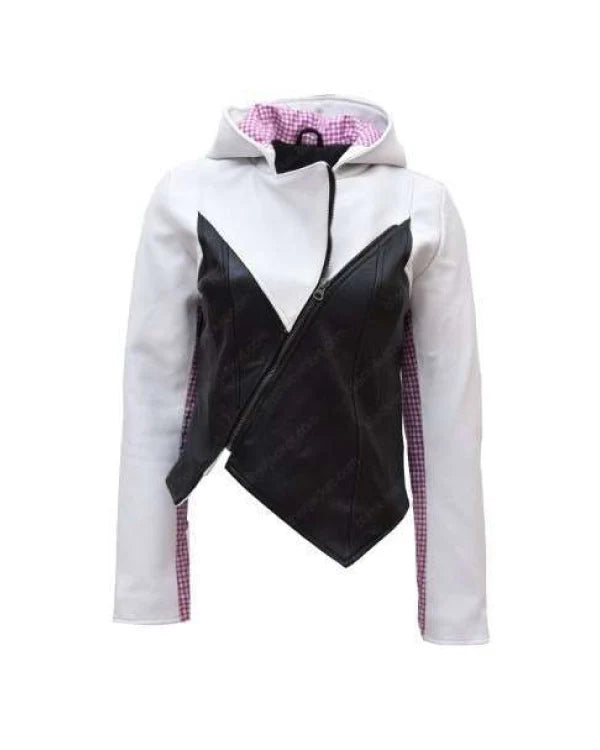 Women Gwen Hooded Leather Jacket