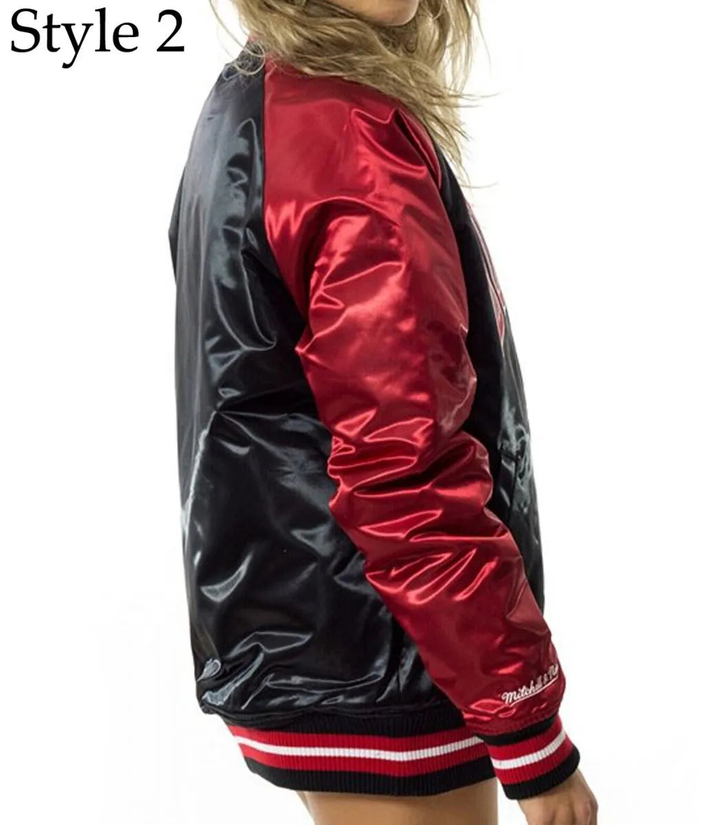 Women’s Varsity Chicago Bulls Satin Jacket