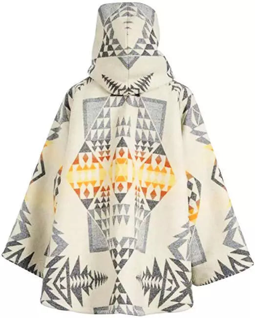 Women's Yellowstone Beth Dutton Kelly Reilly White Poncho Blanket Cape Coat