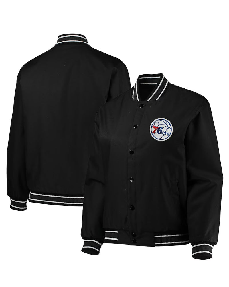 Women’s Philadelphia 76ers Black Plus Size Jacket